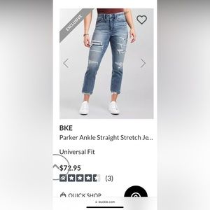 BKE Parker size 27 straight leg jean!